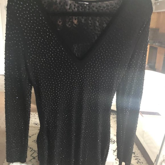 Fashion Nova Isabela Rhinestone Dress (L) - Picture 2 of 8